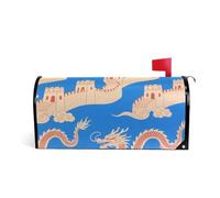 Cinese Grande Muraglia Blu Decorativo Casella Postale Coperture per la Primavera Divertente San Valentino mailbox formato standard Caja de correos