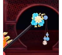 Cinese Hanfu Bastone Forcina Perline Nappa Passo Shake Copricapo Fiore Kanzashi