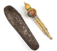 Cinese Hulusi Per Principianti Strumenti Musicali Tradizionali Cinesi Con Elementi Cinesi Chiave C/Bb Flauto Cucurbita Hulusi Marrone(C key)