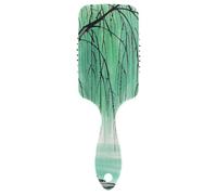 Cinese Inchiostro Pittura Albero Beige liscia spazzola per capelli spessi Progettato cuoio capelluto massaggiatore spazzola per capelli bagnati con manico ergonomico cepillo para peinar