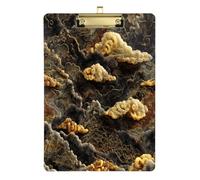 Cinese Jade Cloud Nero e Oro Appunti caso Foro Standard per Infermieri Appaltatore Domestico Dimensioni 9 x 12.5 Tabla para escribir con Clip