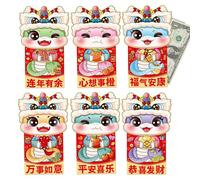 Cinese New Year Red Envelopes 2025 - Year of the Snake Hong Bao | 6 Pack Money Packets | Creative Snake Red Pockets for Spring Festival, Weddings and