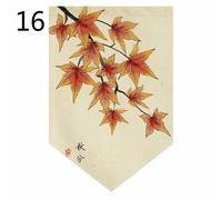 Cinese Noren Porta Ingresso Tendine Stampa Floreale Triangolo Bandiera Feng Shui