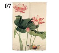 Cinese Noren Porta Tendine Lino Cotone Arazzo Divisorio Feng Shui Decorazione