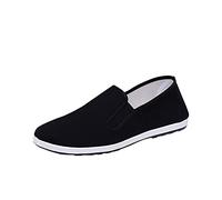 Cinese Old Pechino Scarpe Tradizionali Panno Scarpe Kung Fu Tai Chi Scarpe Suola In Gomma Unisex Nero Taglia 4.5-8.5, Nero , 41.5 EU