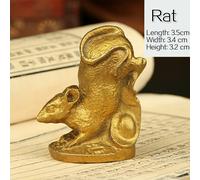 Cinese Ottone Zodiac Animali Statua Feng Shui Soldi Disegno Casa da Collezione