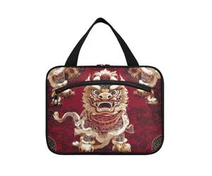 Cinese Red Cartoon Capodanno Leone Hanging Borse per le donne Viaggio con gancio, Designer Compact Toiletry kit per Crociera Viaggio WC estuche para guardar maquillaje L