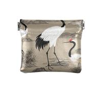 Cinese Retro Gru Donne Portafoglio In Pelle Contanti Carino Trucco Periodo Bag per le Signore mini monederos para monedas, Cinese retrò gru, 1 size