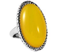 Cinese Retro Ring S925 Sterling Silver Vintage Palace Style Pattern Pelle Di Serpente Ovale Border Open Topaz Anello Femminile Topaz Anello Di Pelle Di Serpente Topazio Anello Di Pelle Di Serpente,