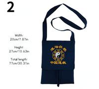 Cinese Ricamo Tela Borsa Zip Taoista Borsa Spalla Borsa Tai Chi