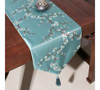 Cinese Runner da Tavolo Vintage Prugna Fiori Jacquard Tovaglie Festa Casa Adorn