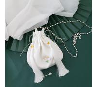 Cinese Stile Vintage Donna Ragazza Lucido Raso Croce Corpo Hanfu Borsa Etnico