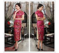 Cinese Tradizionale Cheongsam Floreale Raso Qipao Abito da Ballo Elegante