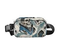 Cinese Vecchio Poeta Teschio Moda Fanny Waist Pack per donna d'affari Impermeabile con Cintura Regolabile per Viaggi Shopping Cintura da Corsa Para Mujer, Cinese Old Poeta Teschio Moderno, Cranio