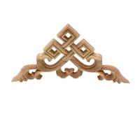Cinese Vento Legno Intagliato Angolo Applique Non Verniciato Mobili Figurine Decorative In Legno Miniatura Vintage Home Decor 15Cm 1PC