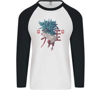 Cinese Zodiac Anno Del Gallo Uomo L/S Baseball Maglietta