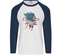 Cinese Zodiac Anno Del Gallo Uomo L/S Baseball Maglietta