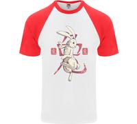 Cinese Zodiac Shengxiao Anno Del Coniglio DA UOMO S/S Baseball T-Shirt