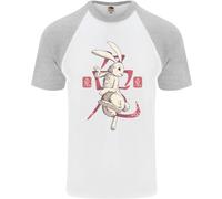 Cinese Zodiac Shengxiao Anno Del Coniglio DA UOMO S/S Baseball T-Shirt