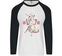 Cinese Zodiac Shengxiao Anno Del Coniglio Uomo L/S Baseball T-Shirt