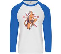 Cinese Zodiac Shengxiao Anno Del Scimmia Uomo L/S Baseball Maglietta