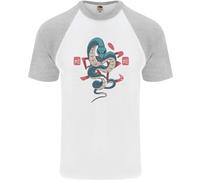 Cinese Zodiac Shengxiao Anno Del Serpente DA UOMO S/S Baseball T-Shirt