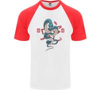 Cinese Zodiac Shengxiao Anno Del Serpente DA UOMO S/S Baseball T-Shirt