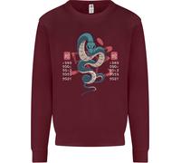 Cinese Zodiac Shengxiao Anno Del Serpente Uomo Felpa Maglione