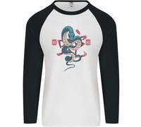 Cinese Zodiac Shengxiao Anno Del Serpente Uomo L/S Baseball Maglietta