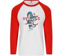 Cinese Zodiac Shengxiao Anno Del Serpente Uomo L/S Baseball Maglietta