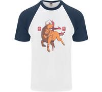 Cinese Zodiac Shengxiao Year Of The Ox DA UOMO S/S Baseball T-Shirt