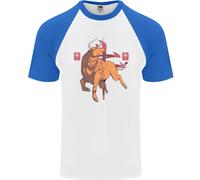 Cinese Zodiac Shengxiao Year Of The Ox DA UOMO S/S Baseball T-Shirt