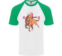 Cinese Zodiac Shengxiao Year Of The Ox DA UOMO S/S Baseball T-Shirt