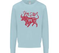 Cinese Zodiac Shengxiao Year Of The Ox Uomo Felpa Maglione