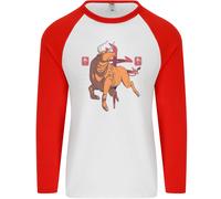 Cinese Zodiac Shengxiao Year Of The Ox Uomo L/S Baseball Maglietta