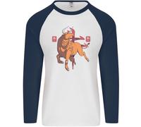 Cinese Zodiac Shengxiao Year Of The Ox Uomo L/S Baseball Maglietta