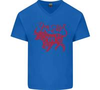 Cinese Zodiac Shengxiao Year Of The Ox Uomo Scollo A V Cotone T-Shirt