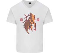 Cinese Zodiac Shengxiao Year Of The Pig Uomo Scollo A V Cotone T-Shirt