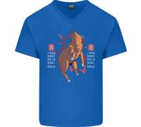 Cinese Zodiac Shengxiao Year Of The Pig Uomo Scollo A V Cotone T-Shirt