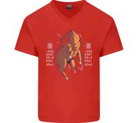 Cinese Zodiac Shengxiao Year Of The Pig Uomo Scollo A V Cotone T-Shirt