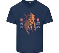 Cinese Zodiac Shengxiao Year Of The Pig Uomo Scollo A V Cotone T-Shirt
