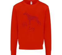 Cinese Zodiacale Shengxiao Anno Del Cane Uomo Felpa Maglione