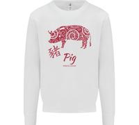 Cinese Zodiacale Shengxiao Anno Del Maiale Uomo Felpa Maglione