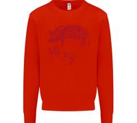 Cinese Zodiacale Shengxiao Anno Del Maiale Uomo Felpa Maglione