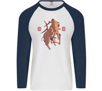 Cinese Zodiacale Shengxiao Anno Del Maiale Uomo L/S Maglietta Da Baseball