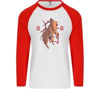 Cinese Zodiacale Shengxiao Anno Del Maiale Uomo L/S Maglietta Da Baseball