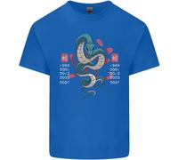 Cinese Zodiacale Shengxiao Anno Del Serpente Uomo Cotone T-Shirt Tee Top