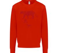 Cinese Zodiacale Shengxiao Anno Del Tigre Uomo Felpa Maglione