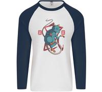 Cinese Zodiacale Shengxiao Anno Del Topo Uomo L/S Maglietta Da Baseball