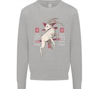 Cinese Zodiacale Shengxiao Anno Della Capra Uomo Felpa Maglione